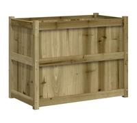 Qnhdfrt Rectangular Pine Wood Raised Garden Bed, 90x50x70 cm
