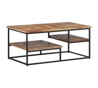 Qnhdfrt Rectangular Reclaimed Teak Wood Coffee Table with Iron Frame