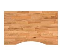 Qnhdfrt Rectangular Solid Oak Desk Top, 80x60x2.5cm Light Brown
