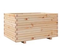 Qnhdfrt Rectangular Solid Pine Wood Planter Box, 90x60x49.5 cm | Large-capacity flower pot ideal for growing vegetables and plants on patios or balconies, featuring quick assembly.