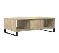 Qnhdfrt Rectangular Sonoma Oak Coffee Table with Iron Legs