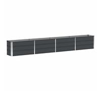 Qnhdfrt Rectangular Steel Garden Planter, Anthracite, 320x40x45 cm