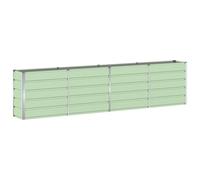 Qnhdfrt Rectangular Steel Planter Box, Green, 320 x 40 x 75 cm