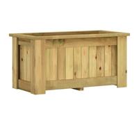 Qnhdfrt Rectangular Treated Pine Wood Raised Garden Bed | Measures 100x50x50 cm, suitable for growing vegetables, flowers, and herbs on outdoor balconies, patios, and yards.