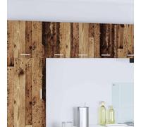 Qnhdfrt Riga Armoire murale de cuisine en matériau dérivé du bois - 30 x 31 x 40 cm - Bois vieilli - Blanc - Durable - Avec porte - Design moderne et peu encombrant - Pour cuisine, salon et couloir