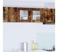 Qnhdfrt Riga Armoire murale en chêne fumé - Blanc - 80 x 31 x 40 cm - 2 portes - Meuble mural moderne et peu encombrant - Avec beaucoup d'espace de rangement pour cuisine, salle à manger, couloir