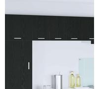 Qnhdfrt Riga - Lot de 2 armoires suspendues - Chêne noir et blanc - 30 x 31 x 40 cm - Matériau du bois - Montage mural - Design moderne - Tableau de cuisine durable avec porte - Pour cuisine, couloir