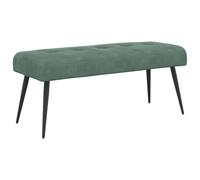 Qnhdfrt Sea Green Velvet End of Bed Bench with Black Metal Legs