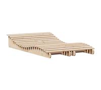 Qnhdfrt Set of 2 Solid Pine Wood S-Shape Outdoor Sun Loungers