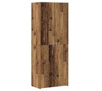 Qnhdfrt Set of 2 Tall Buffet Storage Cabinets, 2-Door Industrial Wood