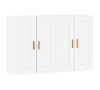 Qnhdfrt Set of 2 White Engineered Wood Wall Cabinets