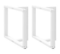 Qnhdfrt Set of 2 White T-Shape Steel Table Legs