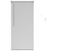 Qnhdfrt Silver Aluminum Venetian Blind with Light Control, 130x65 cm