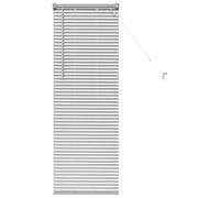 Qnhdfrt Silver Aluminum Venetian Blinds, 130 x 45 cm