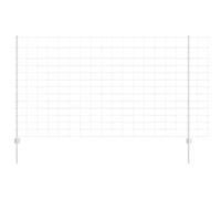 Qnhdfrt Silver Powder-Coated Steel Mesh Fence Set, 1.6x50m
