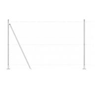 Qnhdfrt Silver Steel Fence Post, 1000x3.2x150 cm