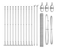 Qnhdfrt Silver Steel Fence Post, 150cm