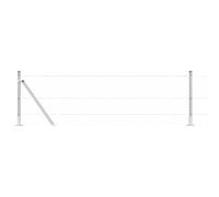 Qnhdfrt Silver Steel Fence Post, 2500x3.2x50cm