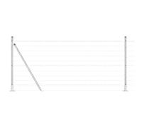 Qnhdfrt Silver Steel Garden Fence Kit with Posts, 3.3x33 ft