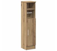 Qnhdfrt Slim Bathroom Cabinet with Toilet Paper Holder, Artisan Oak