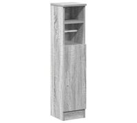Qnhdfrt Slim Bathroom Cabinet with Toilet Paper Holder, Sonoma Grey