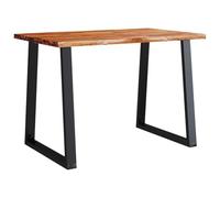 Qnhdfrt Solid Acacia Wood Dining Table with Live Edge