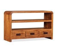 Qnhdfrt Solid Acacia Wood TV Stand with 3 Drawers and 2 Shelves