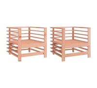 Qnhdfrt Solid Douglas Fir Wood Modular Patio Chairs, Set of 2