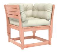 Qnhdfrt Solid Douglas Wood 1-Seater Outdoor Armchair with Cushions