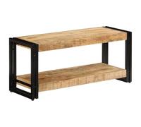 Qnhdfrt Solid Mango Wood TV Stand, 90x30x40 cm Industrial Bench