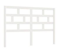 Qnhdfrt Solid Pine Wood Bed Headboard, White, 126x4x100 cm