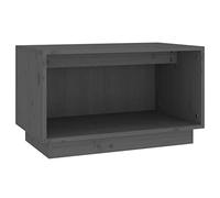 Qnhdfrt Solid Pine Wood Floating TV Stand, Grey Wall Mounted Cabinet