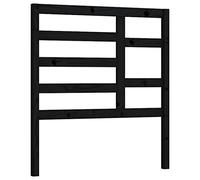 Qnhdfrt Solid Pine Wood Headboard, Black, 96x4x104 cm