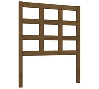 Qnhdfrt Solid Pine Wood Headboard, Honey Brown, 80.5x4x100 cm