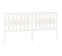 Qnhdfrt Solid Pine Wood Headboard, White, 185.5x4x100 cm