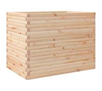 Qnhdfrt Solid Pine Wood Outdoor Raised Garden Bed, 90x60x68.5 cm | Rustic natural planter box designed for growing vegetables, flowers, and herbs on balconies, patios, and gardens.