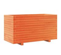 Qnhdfrt Solid Pine Wood Planter Box, Brown Raised Garden Bed | Measures 90x40x49.5 cm with a wax finish, designed for growing vegetables and plants on outdoor patios, balconies, or yards.