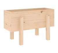 Qnhdfrt Solid Pine Wood Rectangular Garden Planter Box, 62x30x38 cm | Deep raised container for growing vegetables, herbs, and flowers on outdoor balconies, patios, and decks.