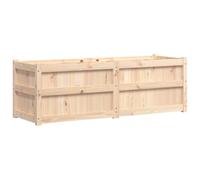 Qnhdfrt Solid Pine Wood Rectangular Outdoor Planter, 150x50x50 cm