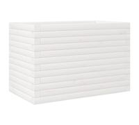 Qnhdfrt Solid Pine Wood Rectangular Planter Box, White, 70x40x45.5 cm | Features an open-bottom design and large capacity, ideal for growing vegetables and flowers on patios or balconies.