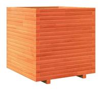 Qnhdfrt Solid Pine Wood Square Garden Planter Box, Brown