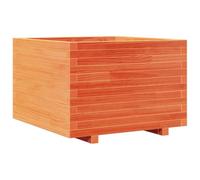 Qnhdfrt Solid Pine Wood Square Planter Box, Brown, 70x70x49.5 cm