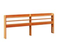 Qnhdfrt Solid Pine Wood Storage Headboard, Freestanding, Wax Brown