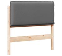 Qnhdfrt Solid Pine Wood Upholstered Headboard, Light Gray