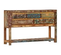 Qnhdfrt Solid Reclaimed Wood Console Table with 5 Drawers and Shelf