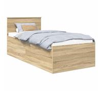 Qnhdfrt Sonoma Oak Engineered Wood Bed Frame with Headboard, 75x190 cm