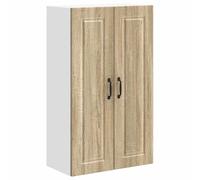 Qnhdfrt Sonoma Oak Kitchen Wall Cabinet with 2 Doors & 3 Shelves
