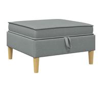Qnhdfrt Square Fabric Storage Ottoman with Wood Legs