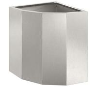 Qnhdfrt Stainless Steel Corner Planter, 30x30x35 cm, Silver