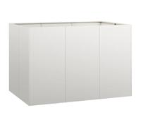 Qnhdfrt Stainless Steel Raised Garden Bed, Open Bottom, 120x80x80 cm